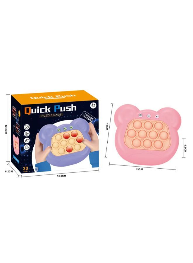 Pop Quick Push Game Console Series Toys for Kids - Pink - Image 1
